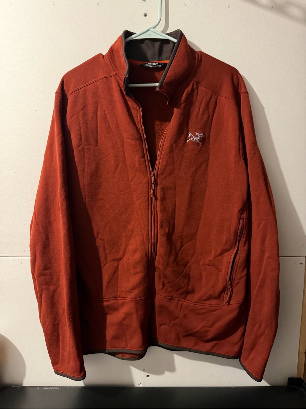 Arc'teryx Men's Kyanite Rust Full-Zip Lightweight Fleece Jacket Mens XL